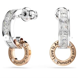 RARE. Retired. Connexus drop earrings Mixed cuts, `Love is around`